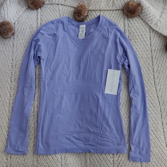 ATHLETA New Momentum Seamless Top Longsleeve - Madeira Purple - Picture 2 of 8